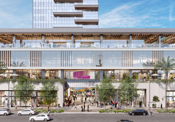 Représentation complète du bâtiment IQHQ.