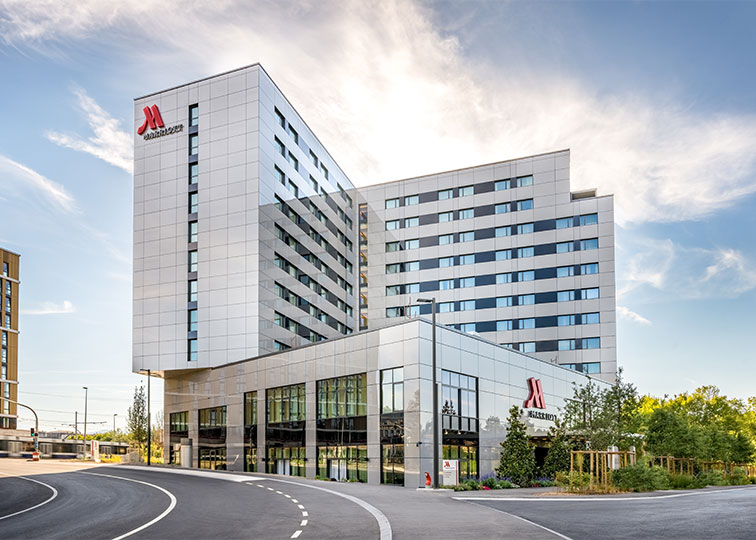 Façade of the Geneva Marriott Hotel