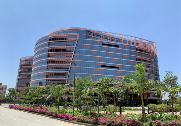 Photo de l'extérieur du bâtiment Google, situé à Bengalore, Inde